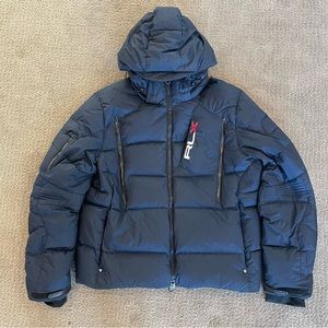 Men’s Ralph Lauren Puffer Jacket - Navy Blue, Size Large